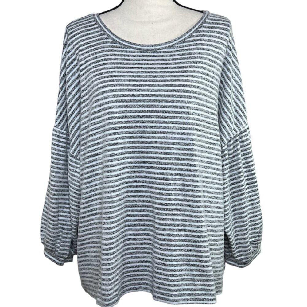 Lucky Brand 3/4 Puff Sleeve Top Size XL